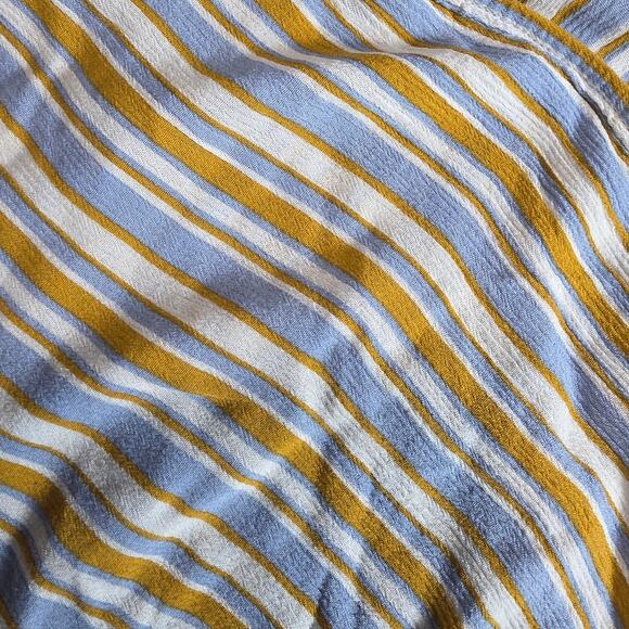 Market & Spruce Wrap Tank Women XS Blue Mustard Stripe Rayon Cami Top casual - Picture 9 of 9